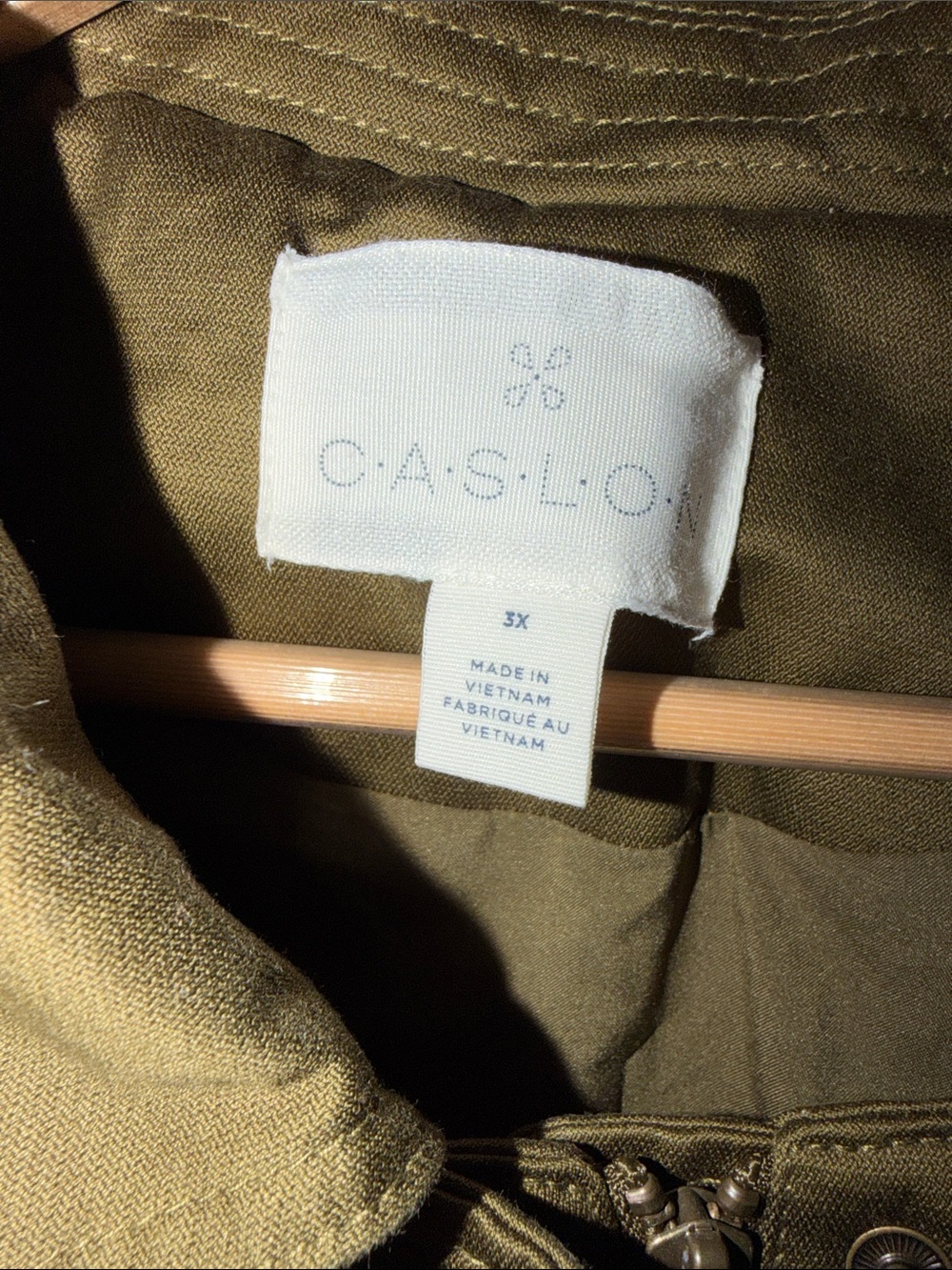 Caslon Olive Utility Tie-Waist Jacket. Size 3X - Picture 2 of 8